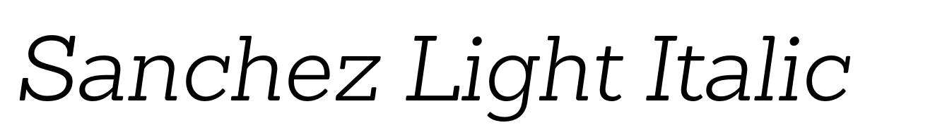Sanchez Light Italic